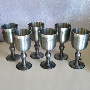 John Somers Brazil Pewter Goblets